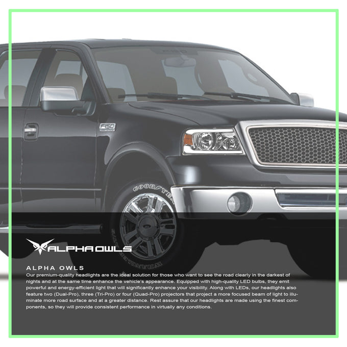 LM Series Crystal Headlights w/ LumenX Light Bar <br> 04-08 Ford F-150