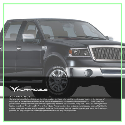 LM Series Crystal Headlights w/ LumenX Light Bar <br>04-08 Ford F-150