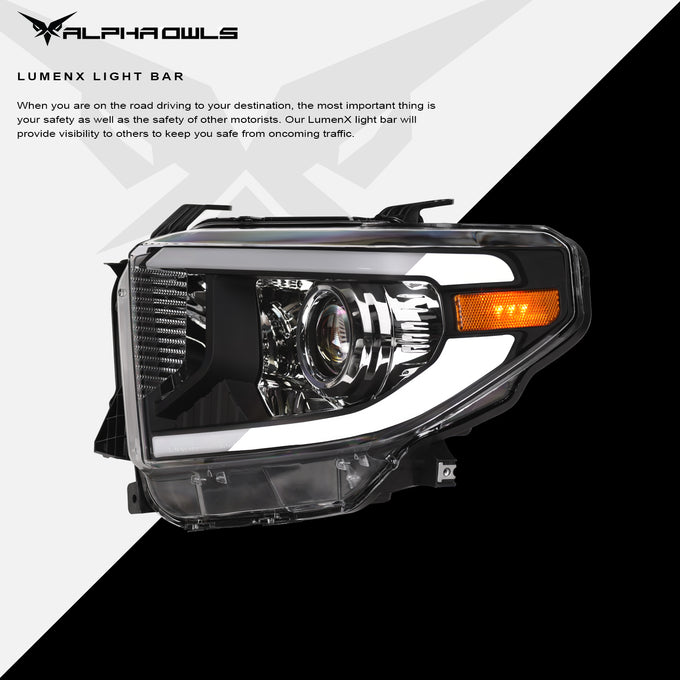 LMP Series Projector Headlights w/ LumenX Light Bar <BR> 14-21 Toyota Tundra