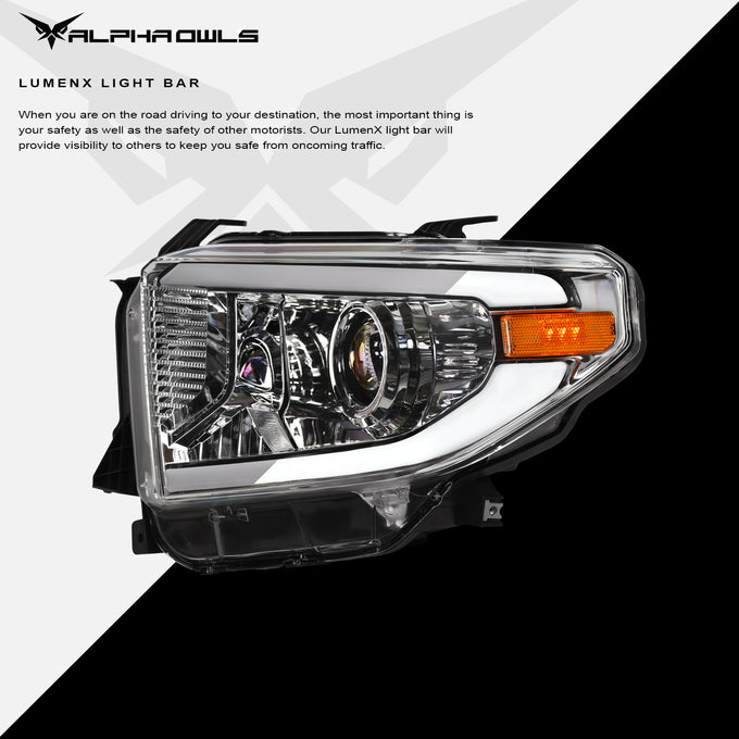 LMP Series Projector Headlights w/ LumenX Light Bar <BR> 14-21 Toyota Tundra