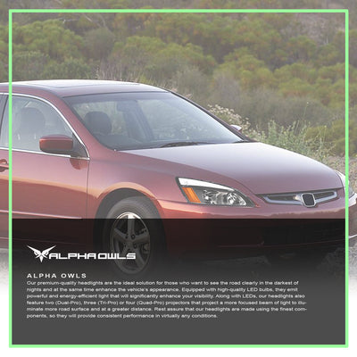 LM Series Crystal Headlights w/ LumenX Light Bar <BR> 03-07 Honda Accord