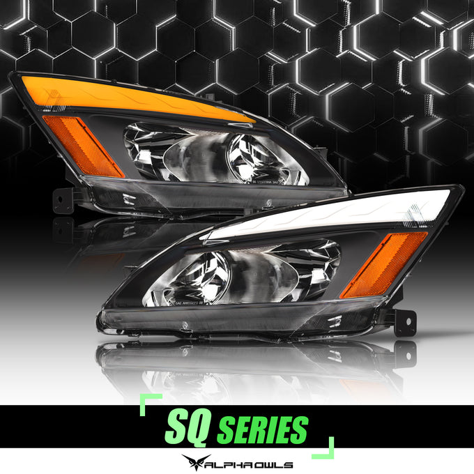 LM Series Sequential Headlights w/ LumenX Light Bar <BR> 03-07 Honda Accord