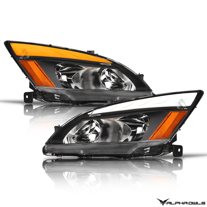 LM Series Sequential Headlights w/ LumenX Light Bar <BR> 03-07 Honda Accord