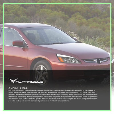 LM Series Sequential Headlights w/ LumenX Light Bar <BR> 03-07 Honda Accord