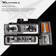 LM Series Crystal Headlights w/ LumenX Light Bar <BR> 94-99 Chevy/GMC C/K, Suburban, Tahoe Series