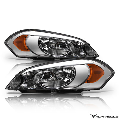 LM Series Crystal Headlights W/LumenX Light Bar <BR> 06-13 Chevy Impala