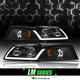 LM Series Crysta Headlights w/ LumenX Light Bar <br> 99-04 Ford Mustang
