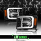 LM Series Crystal Headlights w/ LumenX Light Bar <br> 07-13 GMC Sierra 2500 3500 HD