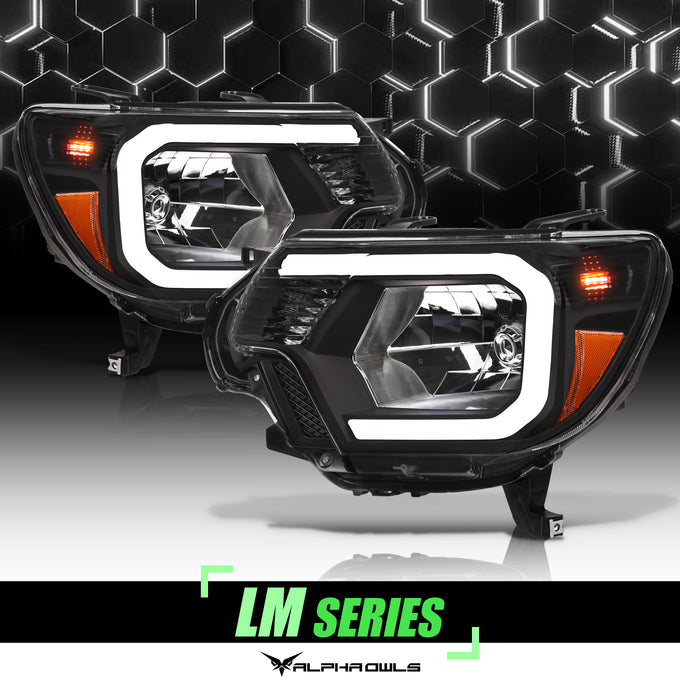 LM Series Crystal Headlights w/ LumenX Light Bar <BR> 12-15 Toyota Tacoma