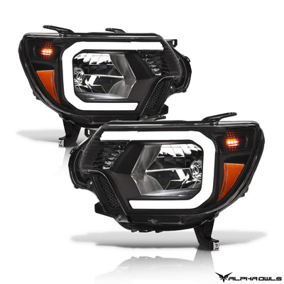 LM Series Crystal Headlights w/ LumenX Light Bar <BR> 12-15 Toyota Tacoma