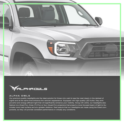 LM Series Crystal Headlights w/ LumenX Light Bar <BR> 12-15 Toyota Tacoma