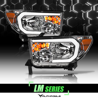 LM Series Crystal Headlights w/ LumenX Light Bar <BR> 07-13 Toyota Tundra