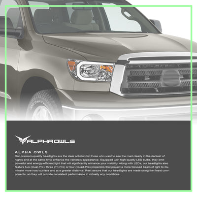 LM Series Crystal Headlights w/ LumenX Light Bar <BR> 07-13 Toyota Tundra