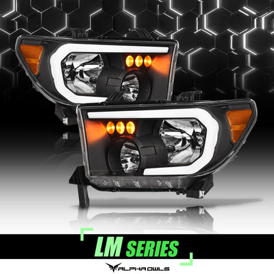 LM Series Crystal Headlights w/ LumenX Light Bar <BR> 07-13 Toyota Tundra