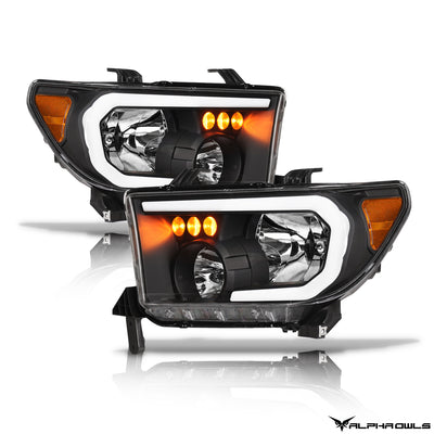 LM Series Crystal Headlights w/ LumenX Light Bar <BR> 07-13 Toyota Tundra