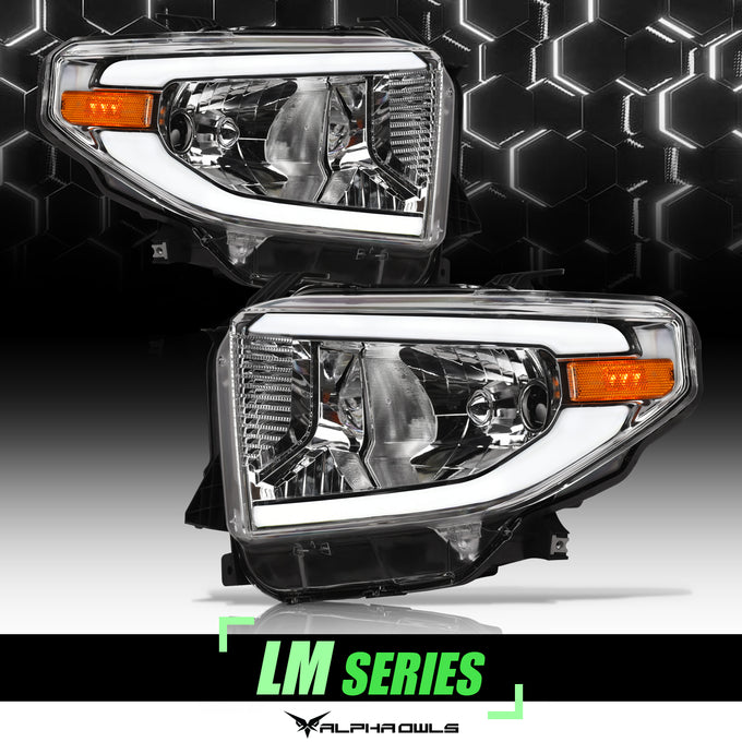 LM Series Crystal Headlights w/ LumenX Light Bar <BR> 14-21 Toyota Tundra