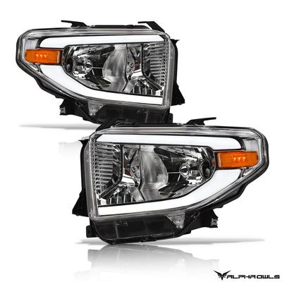 LM Series Crystal Headlights w/ LumenX Light Bar <BR> 14-21 Toyota Tundra