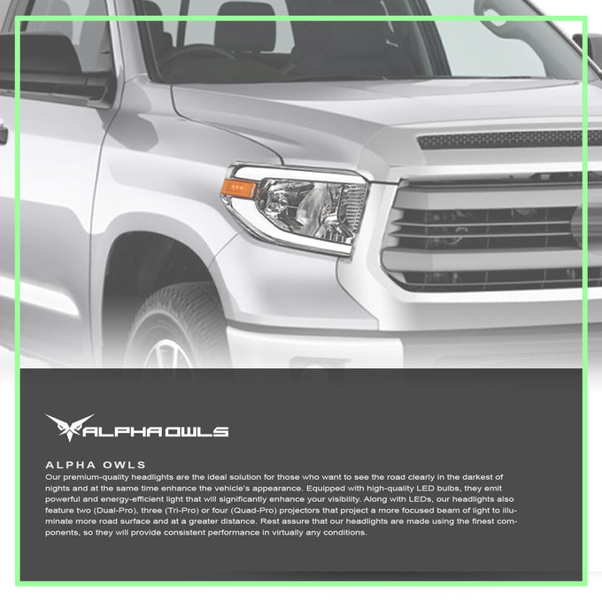 LM Series Crystal Headlights w/ LumenX Light Bar <BR> 14-21 Toyota Tundra