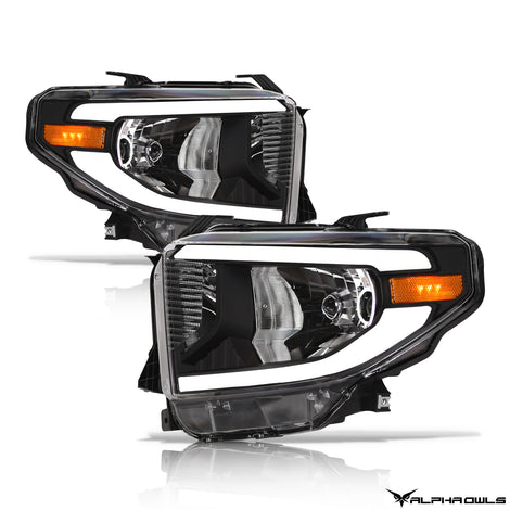 LM Series Crystal Headlights w/ LumenX Light Bar <BR> 14-21 Toyota Tundra