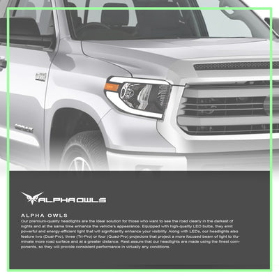 LM Series Crystal Headlights w/ LumenX Light Bar <BR> 14-21 Toyota Tundra