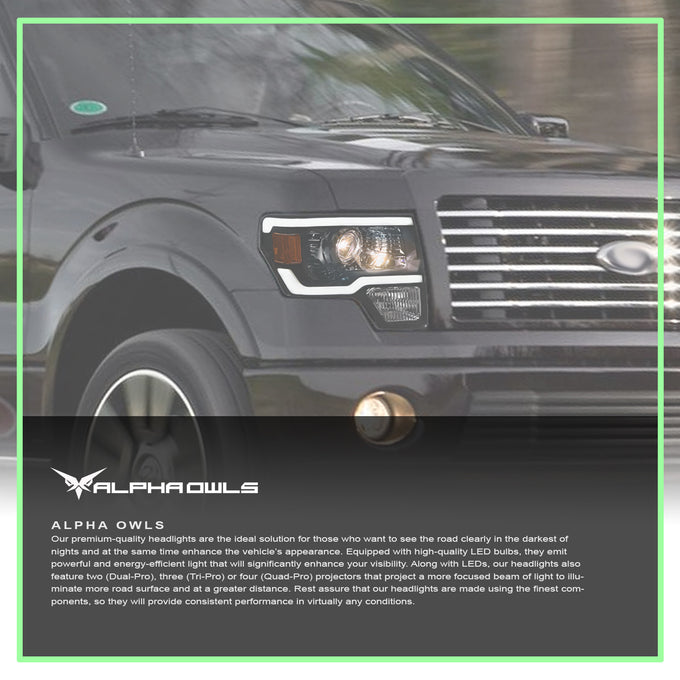 SQP Series Sequential Projector Headlights <br> 09-14 Ford F-150