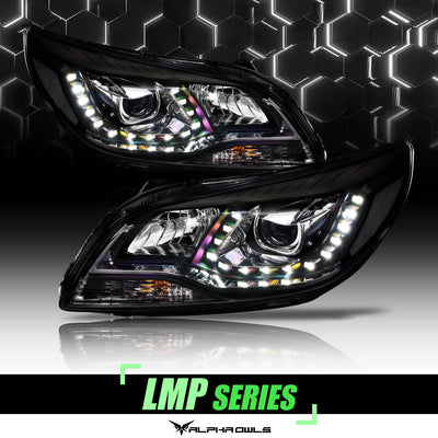 LMP Series Projector Headlights w/LumenX Light Bar <br> 12-15 Chevy Malibu