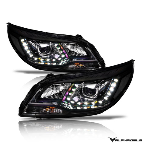 LMP Series Projector Headlights w/LumenX Light Bar <br> 12-15 Chevy Malibu