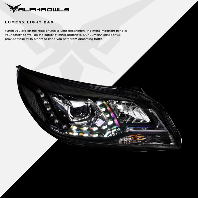 LMP Series Projector Headlights w/LumenX Light Bar <br> 12-15 Chevy Malibu