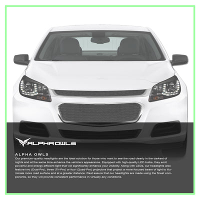 LMP Series Projector Headlights w/LumenX Light Bar <br> 12-15 Chevy Malibu