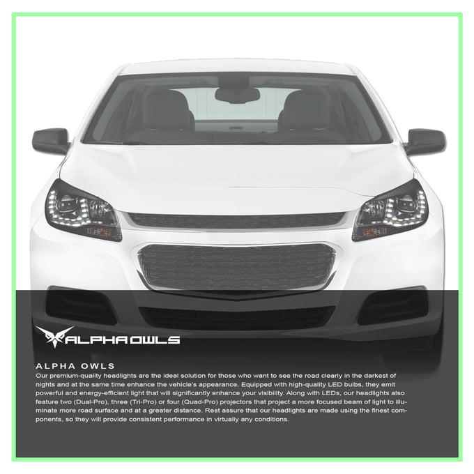 LMP Series Projector Headlights w/LumenX Light Bar <br> 12-15 Chevy Malibu
