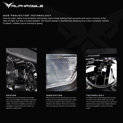 LMP Series Projector Headlights w/ LumenX Light Bar <br> 07-13 Toyota Tundra, 08-15 Sequoia