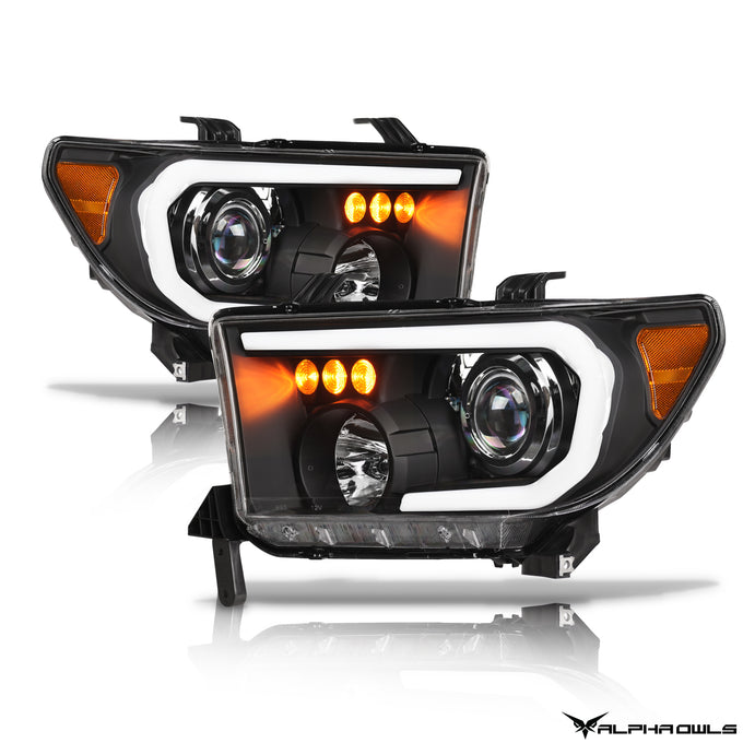 LMP Series Projector Headlights w/ LumenX Light Bar <br> 07-13 Toyota Tundra, 08-15 Sequoia