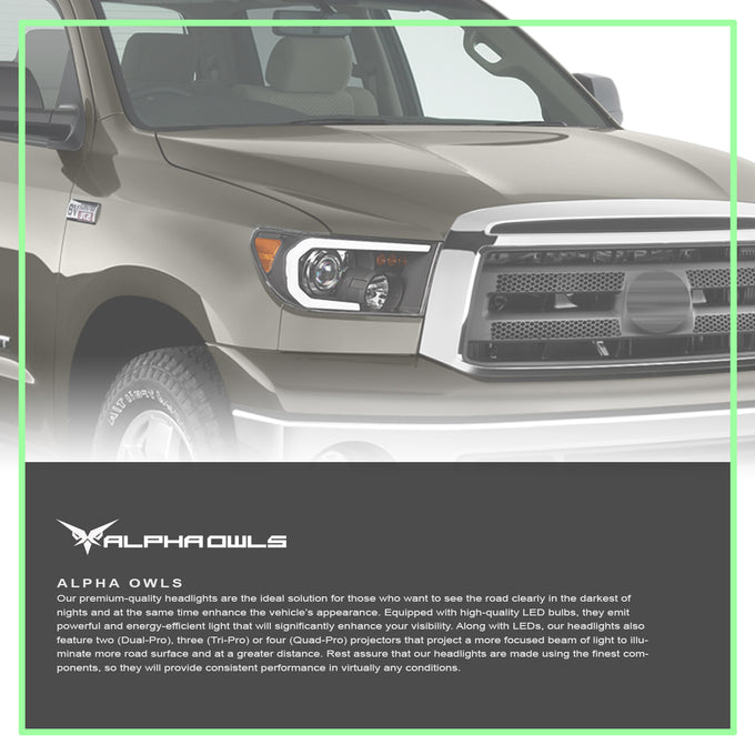 LMP Series Projector Headlights w/ LumenX Light Bar <br> 07-13 Toyota Tundra, 08-15 Sequoia