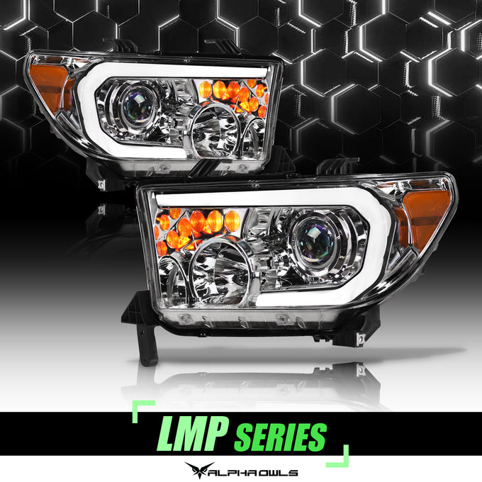 LMP Series Projector Headlights w/ LumenX Light Bar <br> 07-13 Toyota Tundra, 08-15 Sequoia
