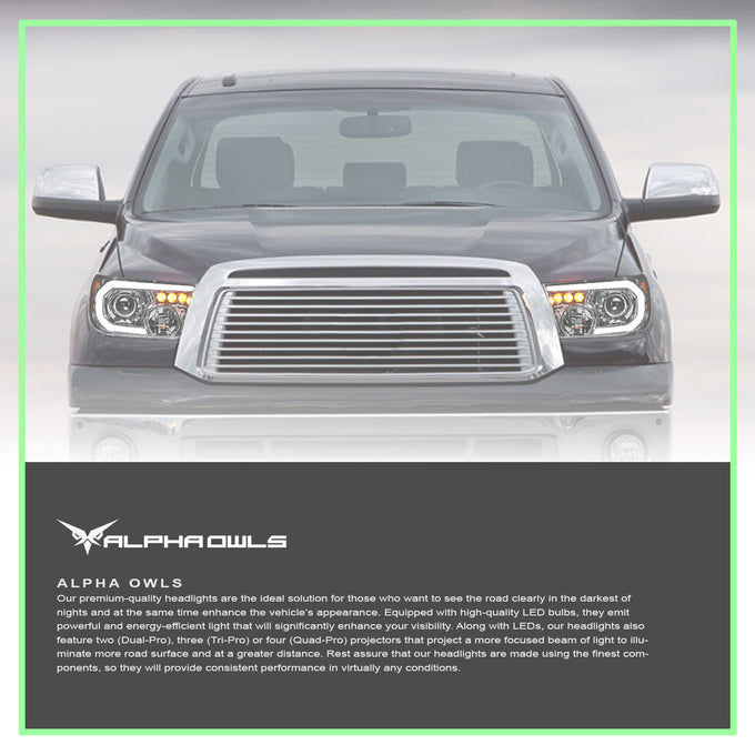 LMP Series Projector Headlights w/ LumenX Light Bar <br> 07-13 Toyota Tundra, 08-15 Sequoia