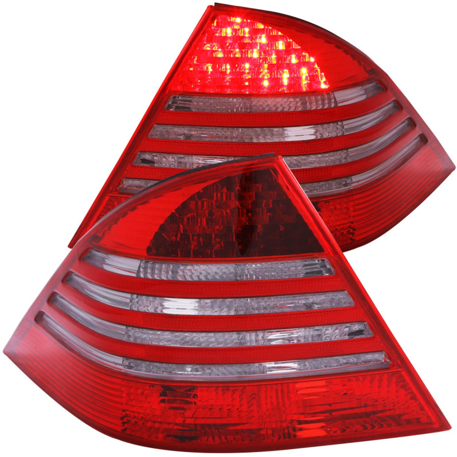 Red/Smoke LED Taillights <br> 00-05 Mercedes Benz S Class W220