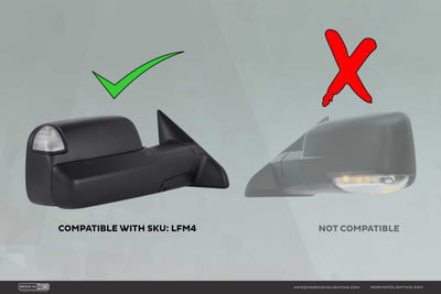 XB LED Mirror Lights (Top Corner/Pair) <br>09-10  Dodge Ram 1500, 11-18 Ram 1500