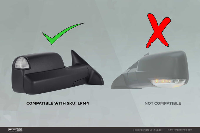 XB LED Mirror Lights (Top Corner/Pair) <br>09-10  Dodge Ram 1500, 11-18 Ram 1500