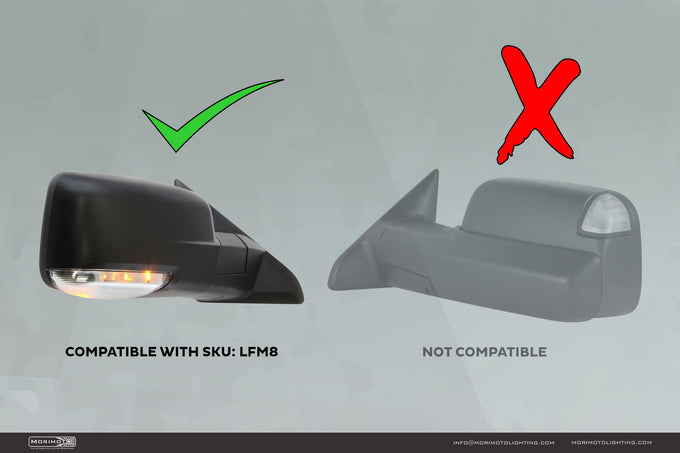 XB LED Mirror Lights (Underside/Pair) <br>09-10  Dodge Ram 1500, 11-18 Ram 1500