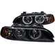 Black LED Halo Projector Headlights <br> 97-01 BMW 5 Series