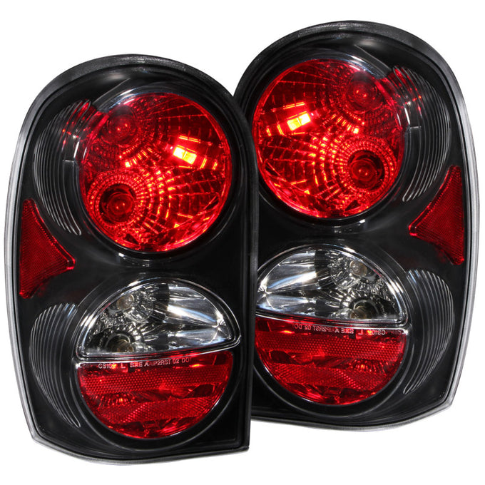 Black Taillights <br> 02-07 Jeep Liberty