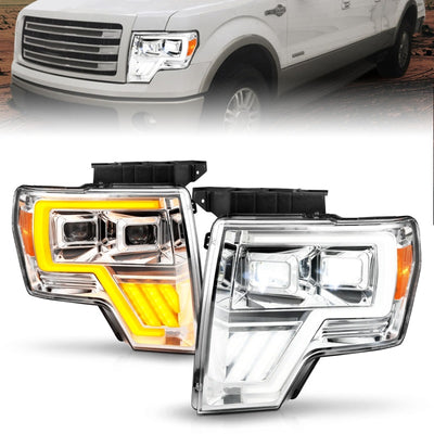 Full LED Projector Headlights w/ Initiation Feature <br>09-14 Ford F-150