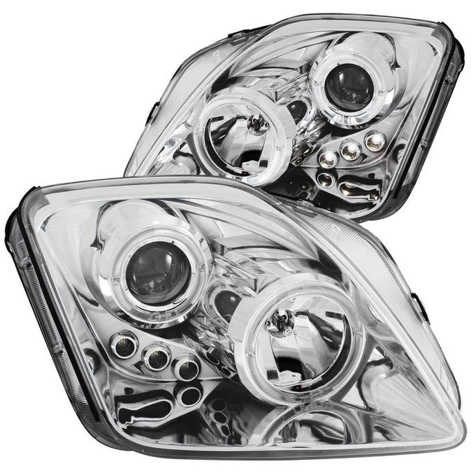 Chrome LED Halo Projector Headlights<br> 97-01 Honda Prelude