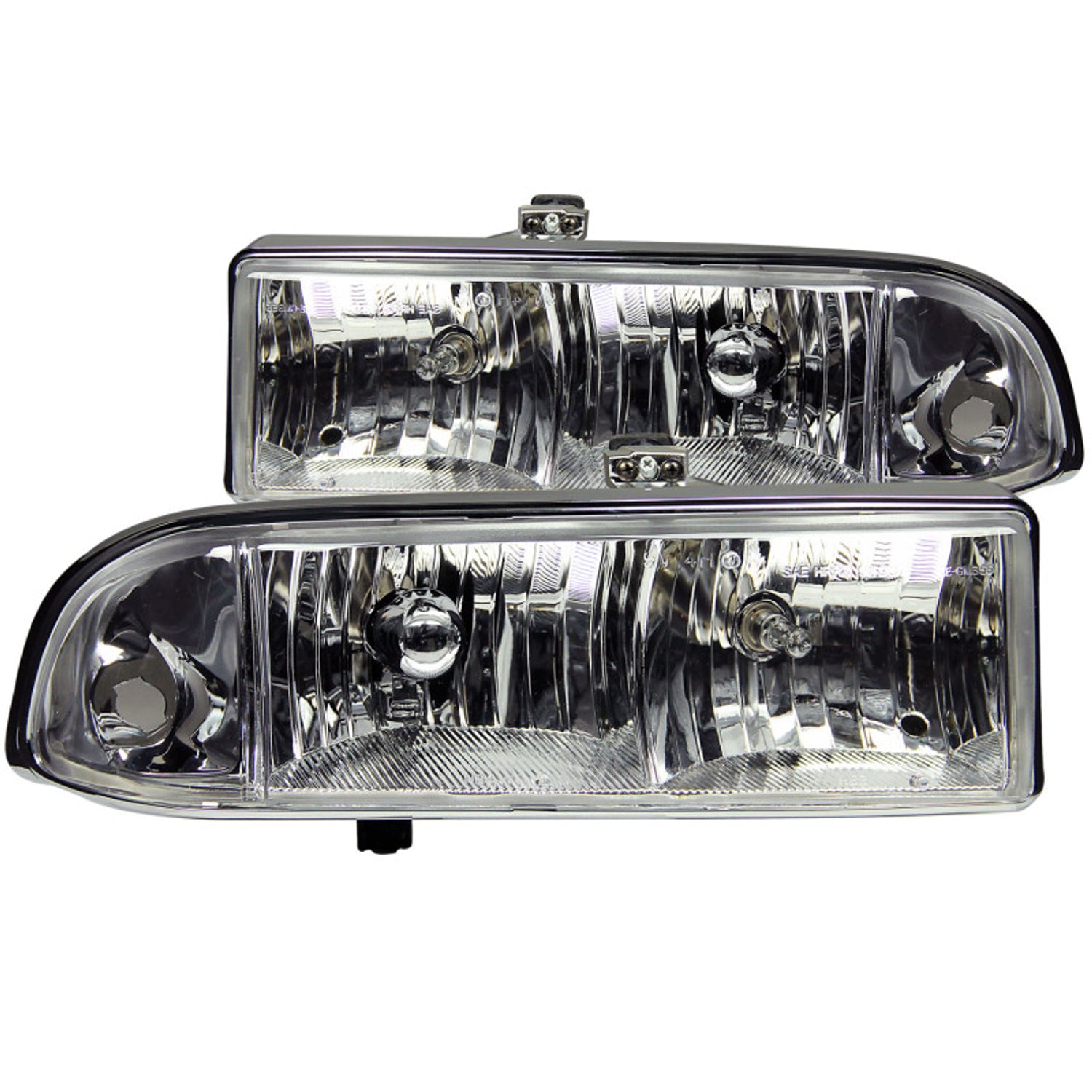 Chrome Crystal Headlights <br> 98-05 Chevy S-10, Blazer