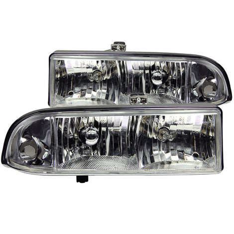 Chrome Crystal Headlights <br> 98-05 Chevy S-10, Blazer