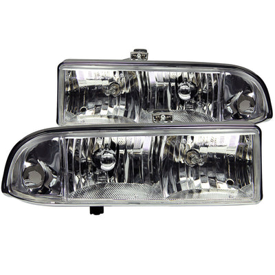 Chrome Crystal Headlights <br> 98-05 Chevy S-10, Blazer
