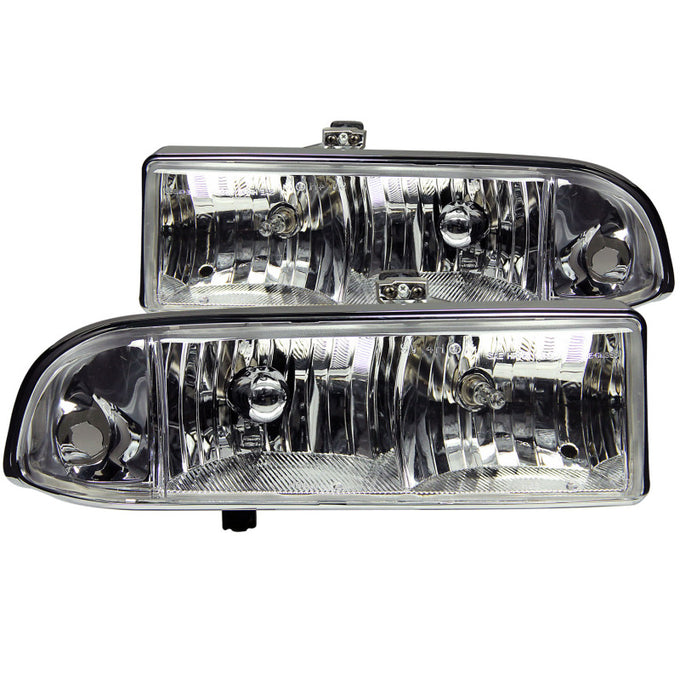 Chrome Crystal Headlights <br> 98-05 Chevy S-10, Blazer