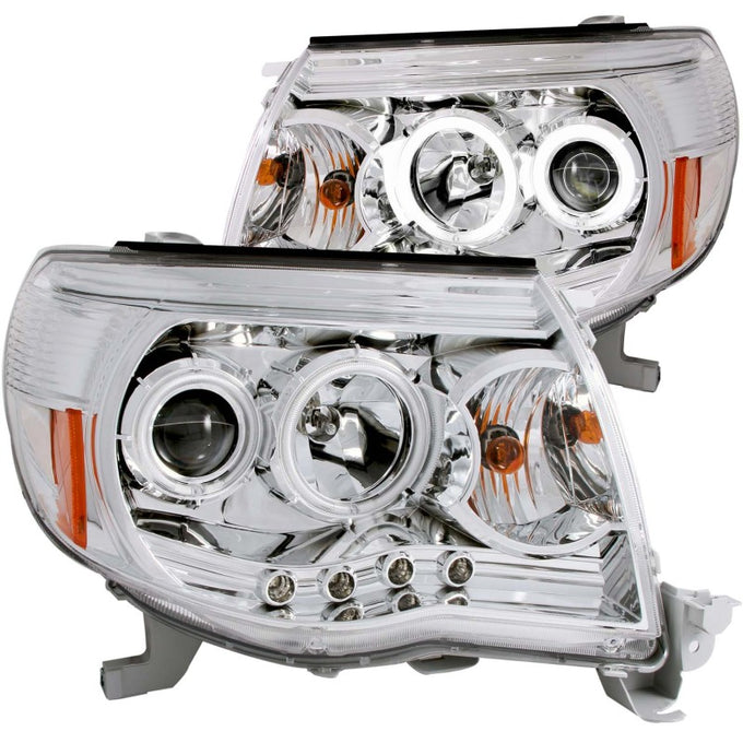 Chrome LED Halo Projector Headlights <br> 05-11 Toyota Tacoma
