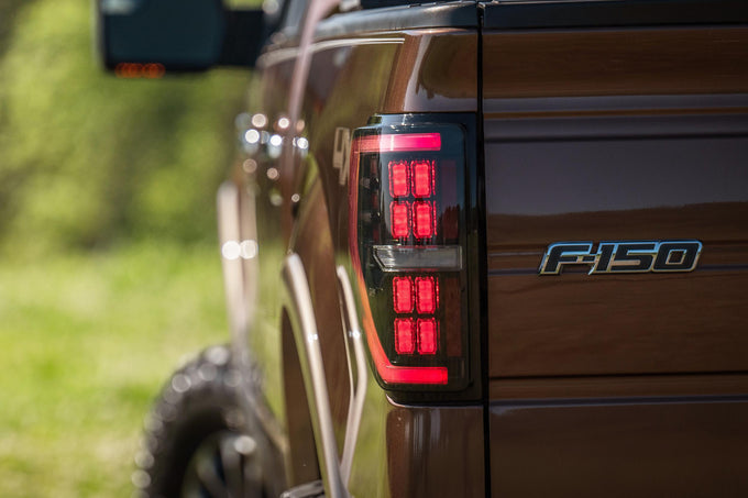 Pair Smoked XB LED Tail Lights <br> 09-14 Ford F150
