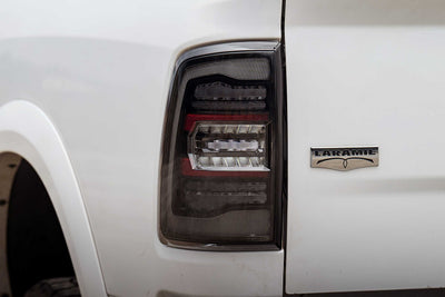 Pair / Smoked XB LED Tail Lights <br> 09-18 Dodge Ram, Gen 2